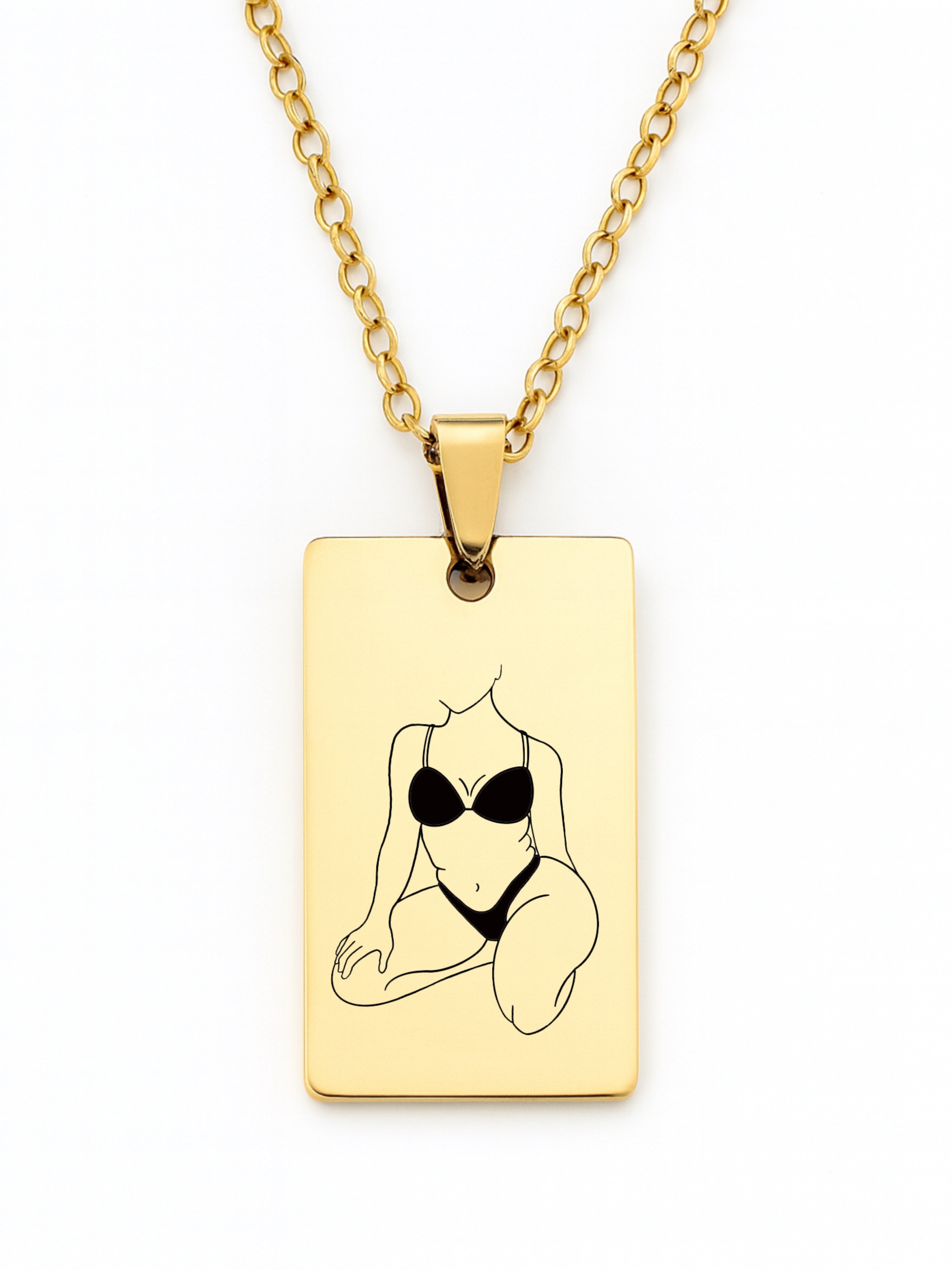 Custom Spicy Photo Tag Necklace