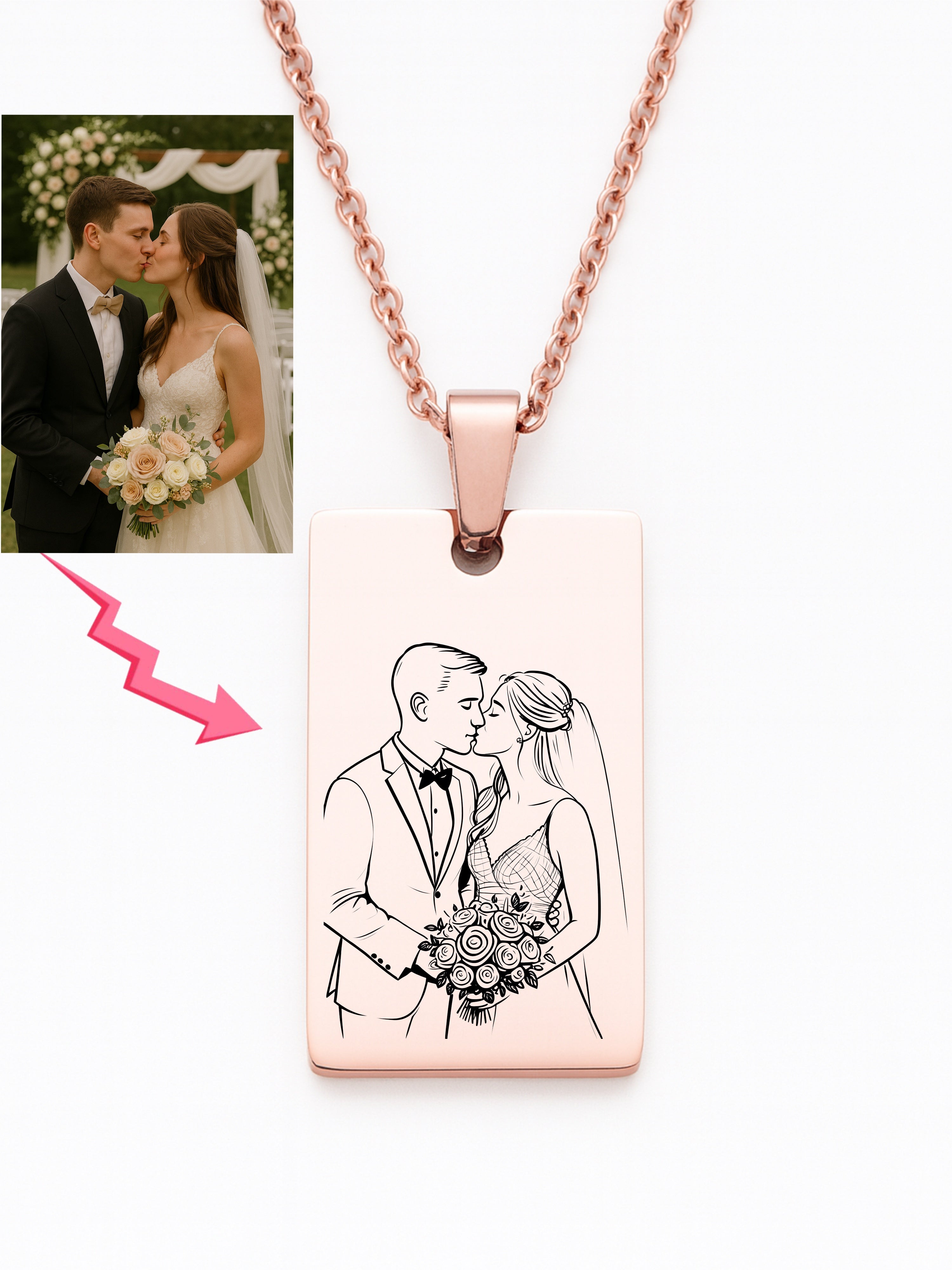 Tag Outline Necklace