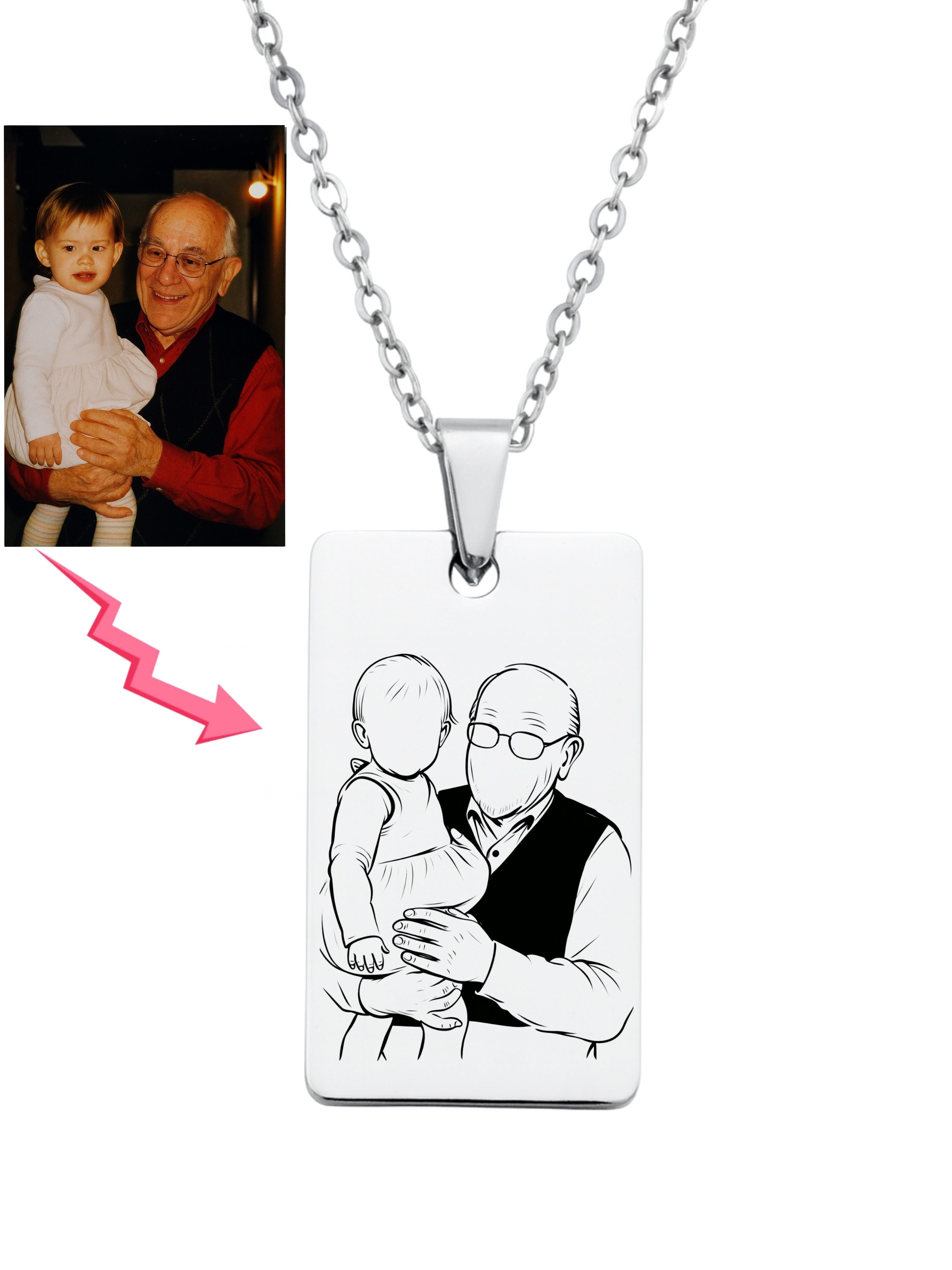 Tag Outline Necklace