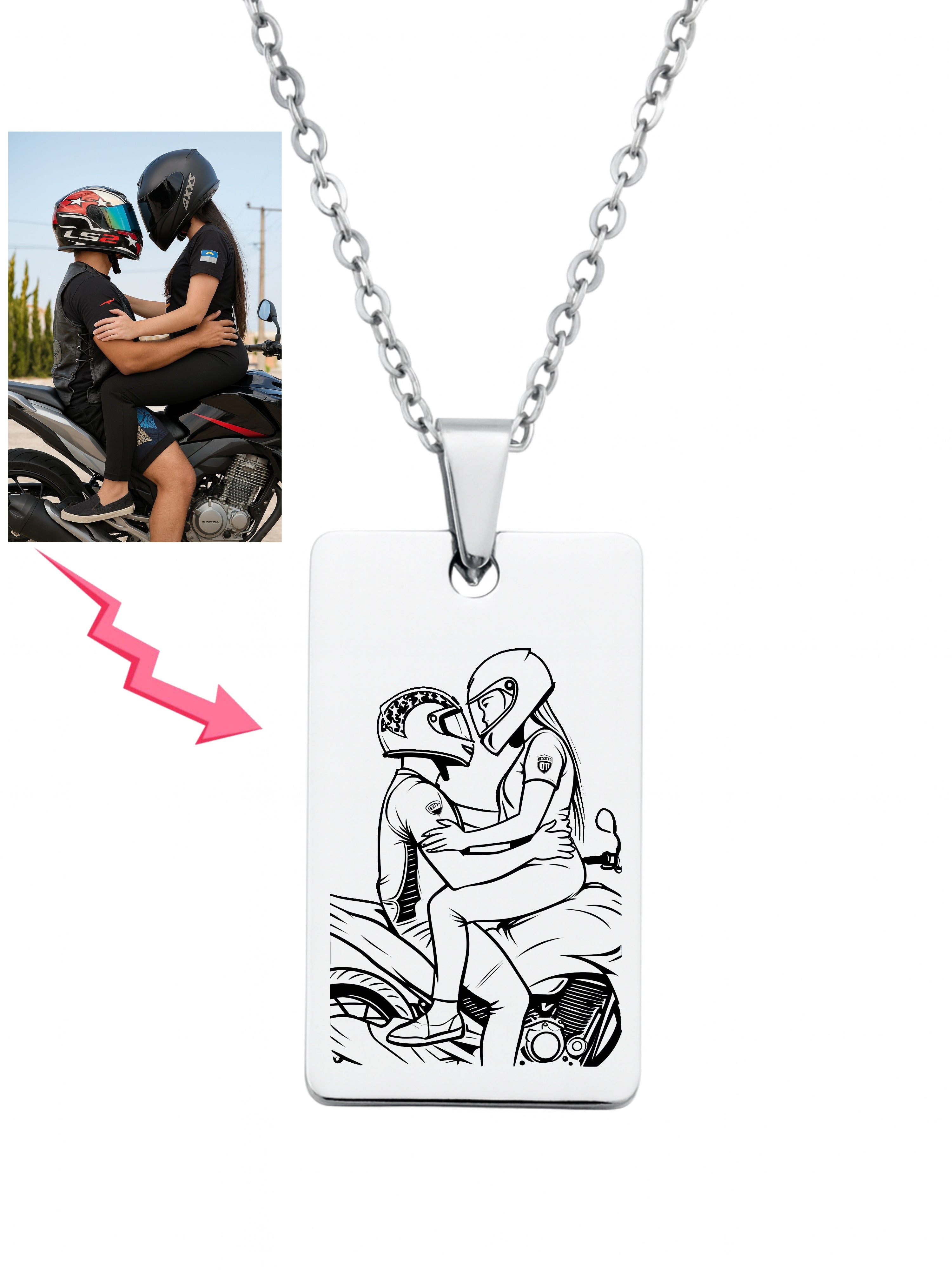 Tag Outline Necklace