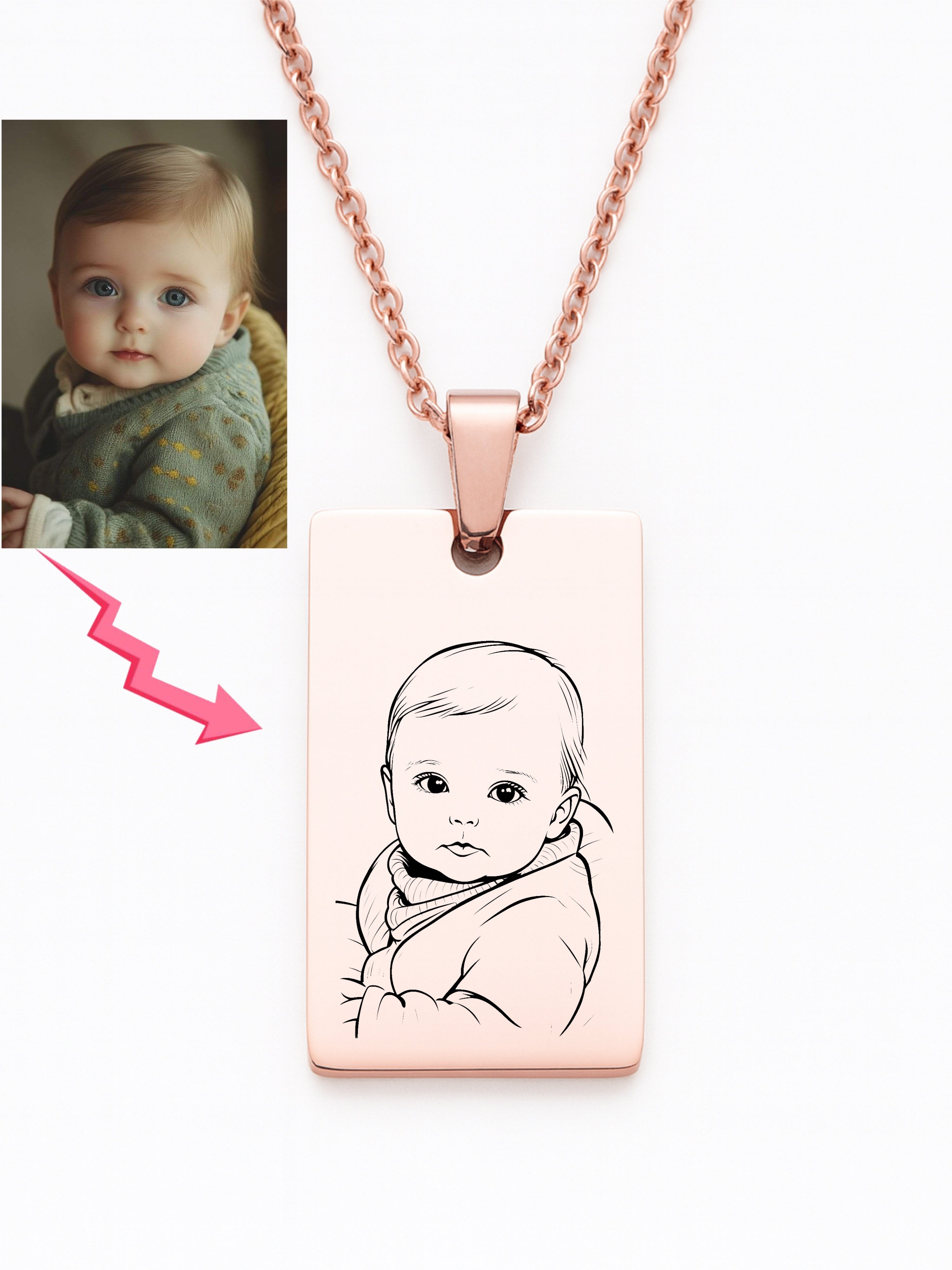 Tag Outline Necklace