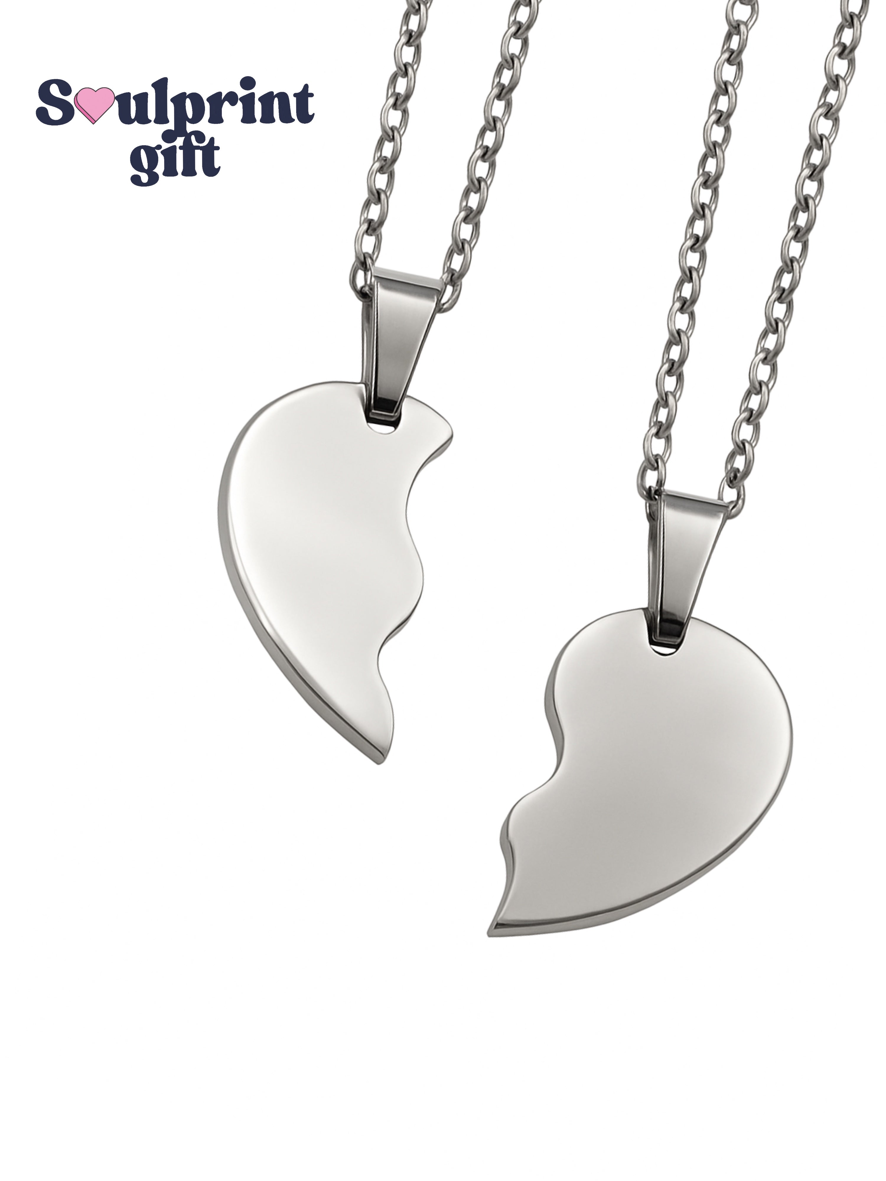 Broken Heart Set Necklace Initials