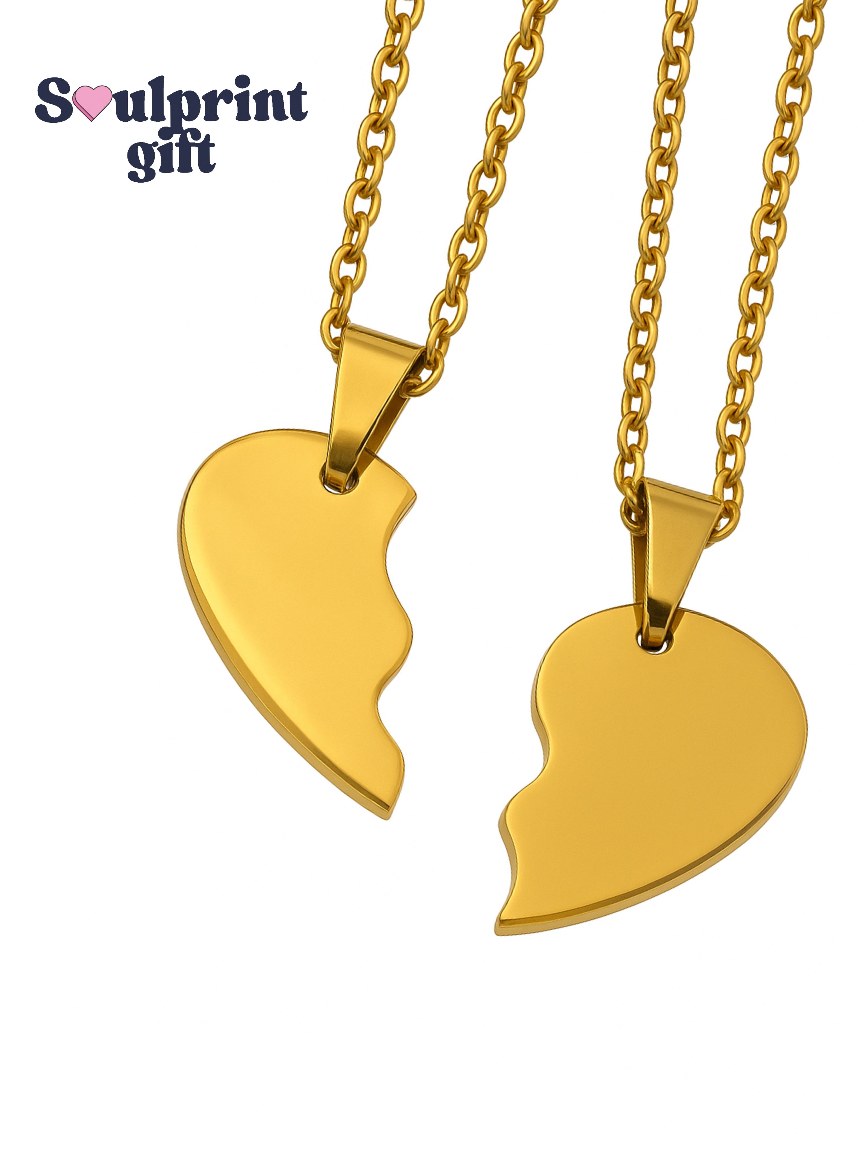 Broken Heart Set Necklace Initials