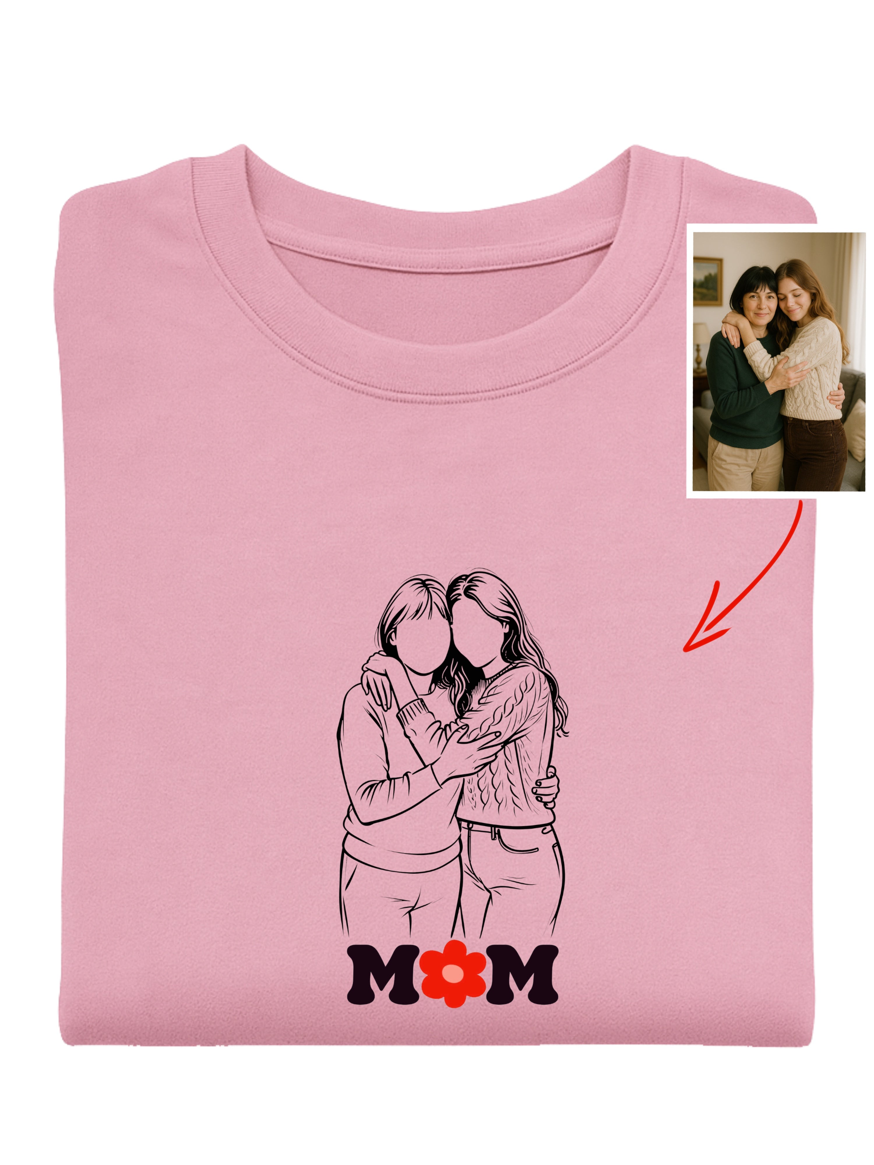 Embroidered Custom Outline for Mom