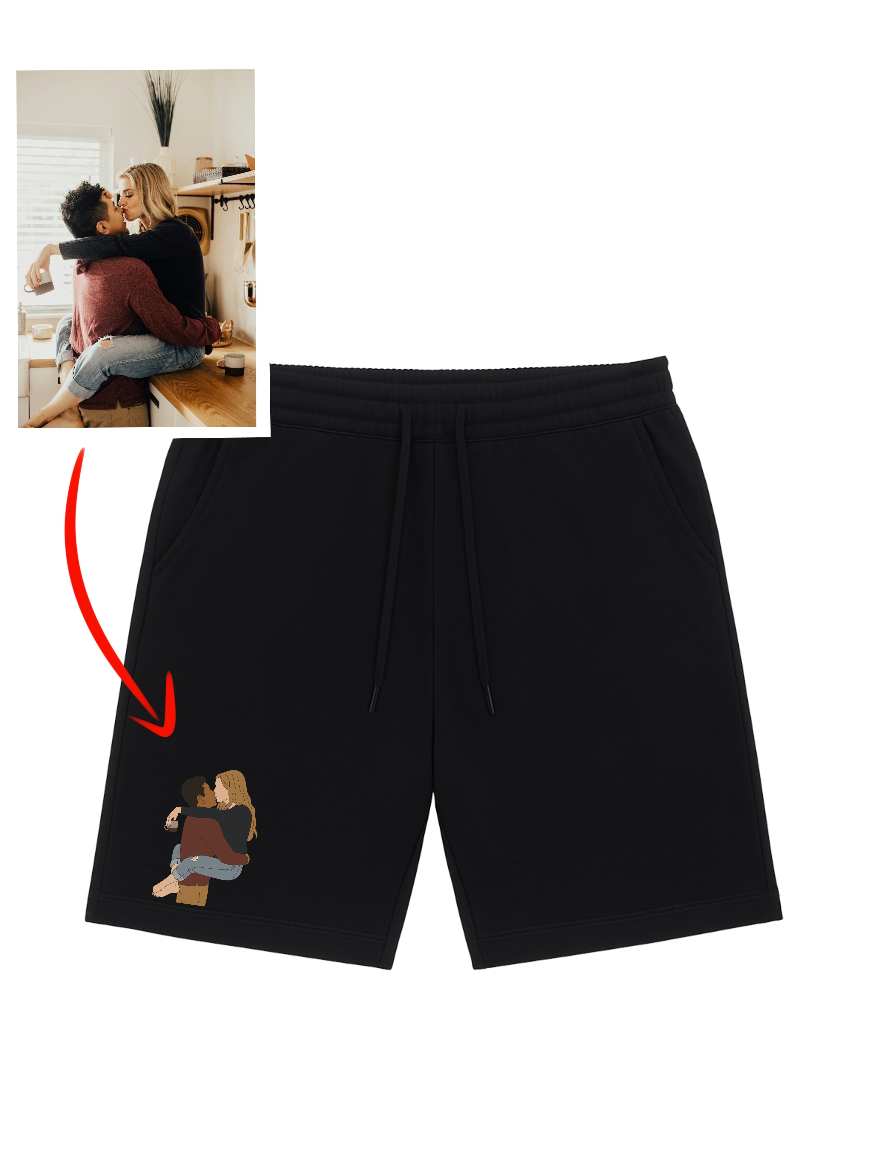 Custom Photo Outline Men's Shorts