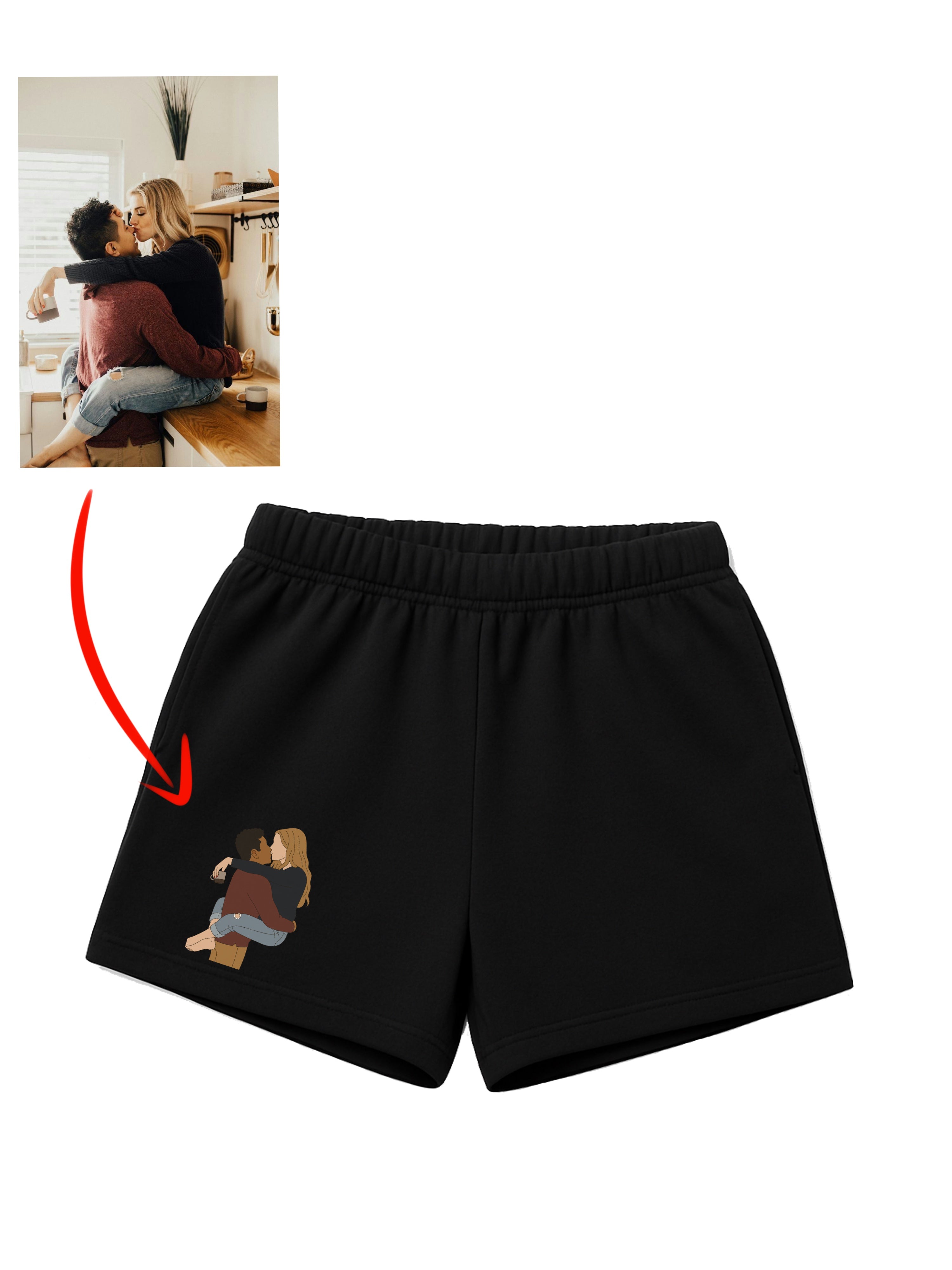 Custom Photo Outline Women's Shorts