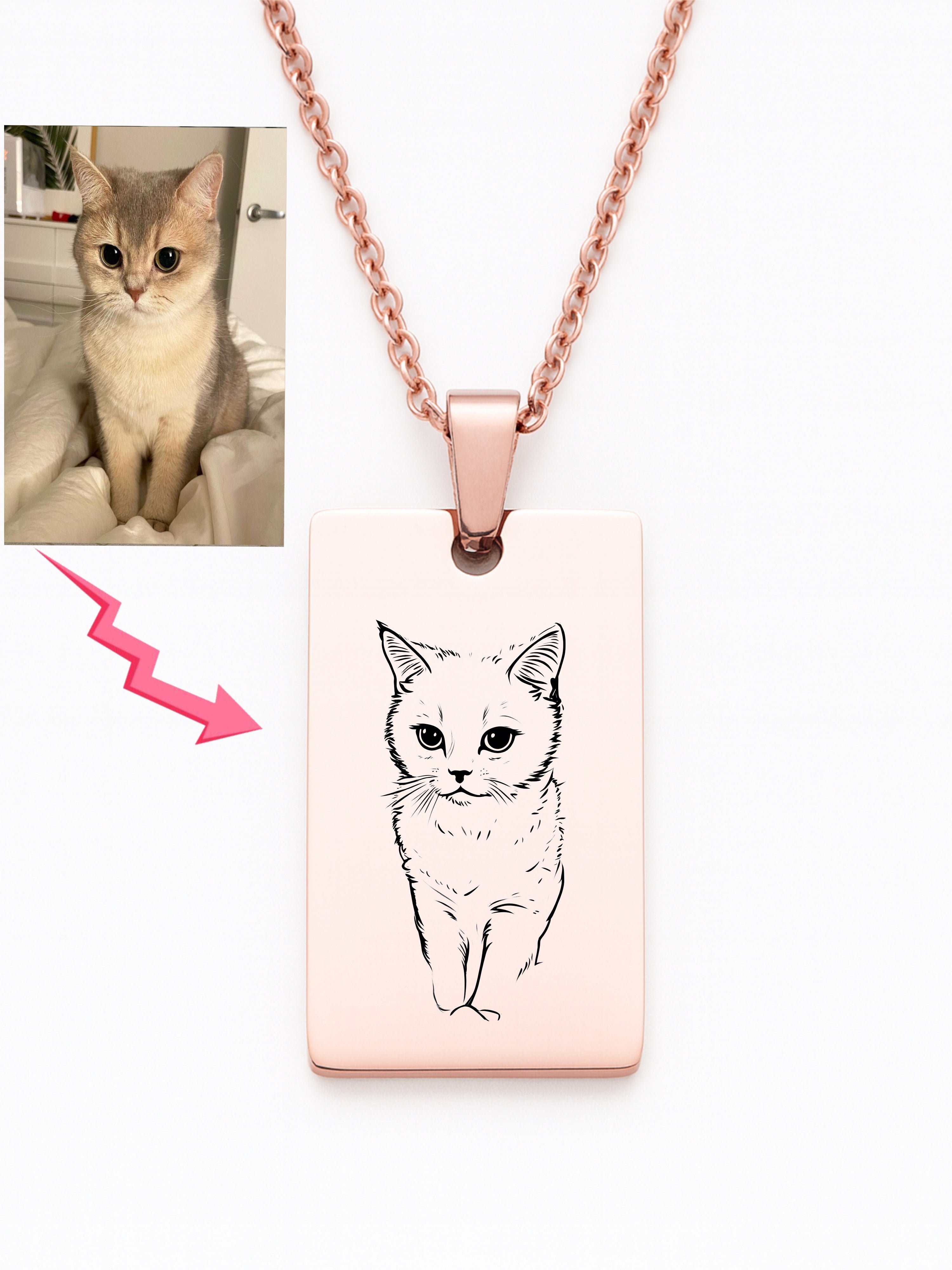 Pets -- Tag Outline Necklace